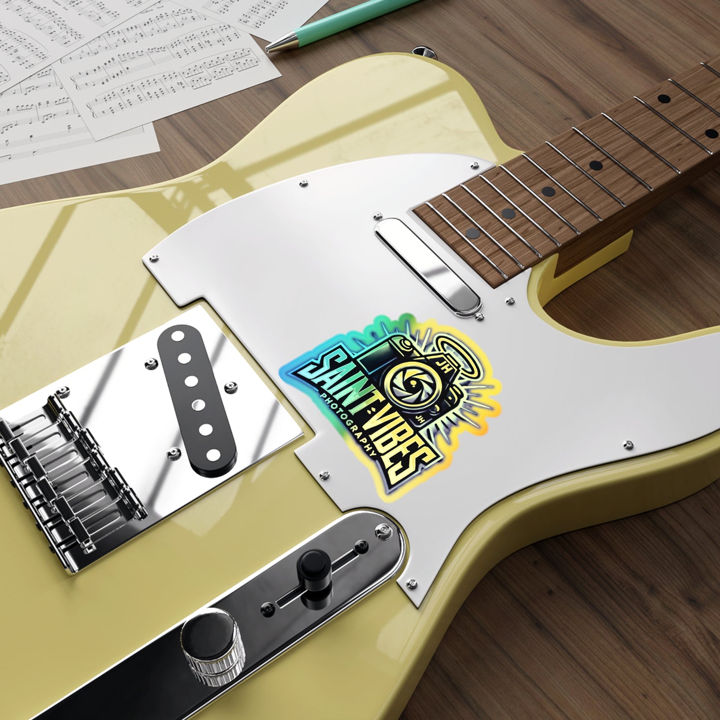 Saint Vibes Photography Holographic Stickers – product image 11