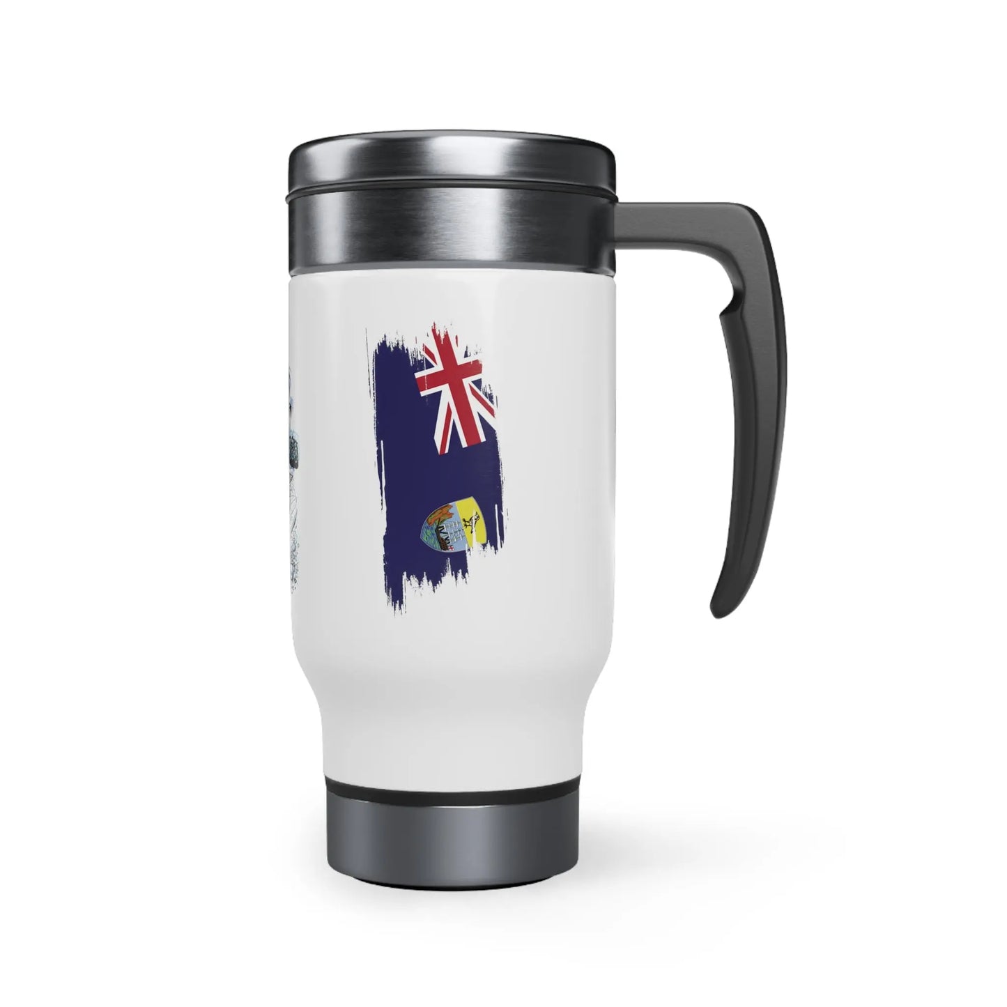 Stainless Steel Travel Mug with Handle, 14oz - Simply Saint Designz