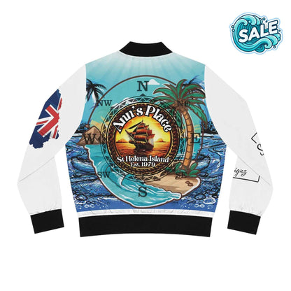 Anns Place Womens Bomber Jacket All Over Print AOP BomberJacket WomensFashion AllOverPrint AnnsPlace Outerwear TrendyFashion