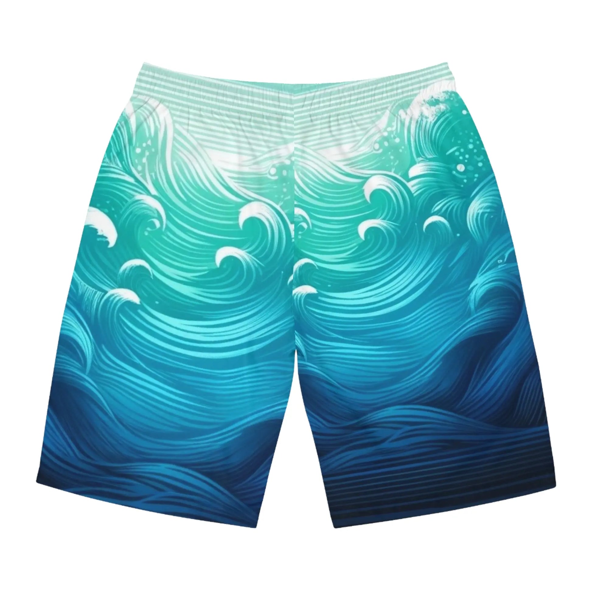 Reel Sim Men's Board Shorts (AOP) (Aqua Blue ) - Simply Saint Designz