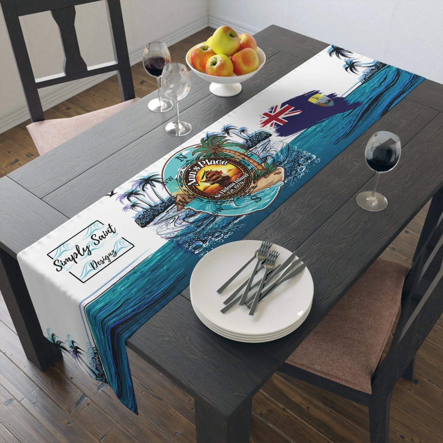 Anns place St Helena Island Table Runner (Cotton, Poly) - Simply Saint Designz
