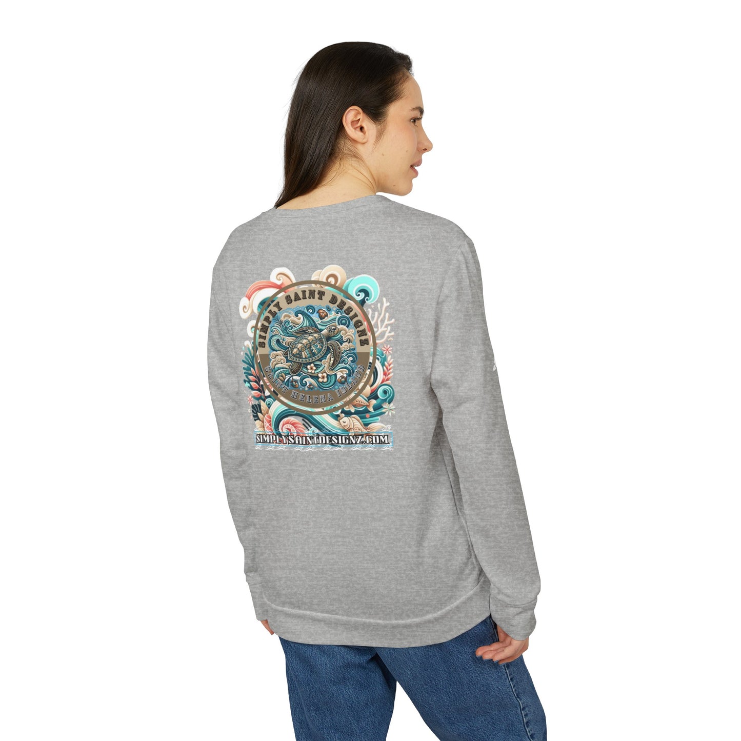 adidas® Unisex Fleece Crewneck Sweatshirt – Turtle Tribe Collection – product image 17