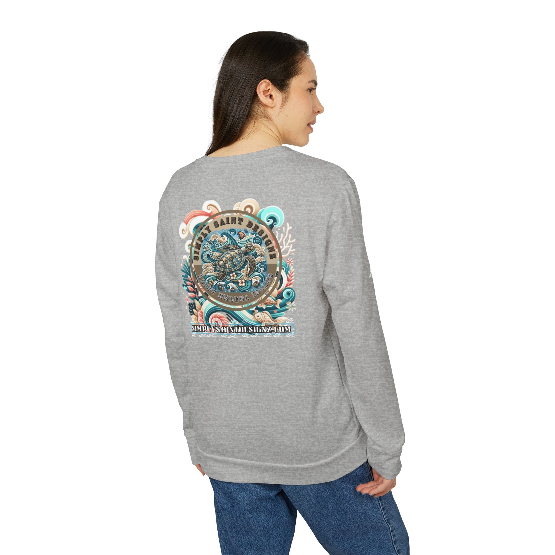 adidas® Unisex Fleece Crewneck Sweatshirt – Turtle Tribe Collection – product image 17
