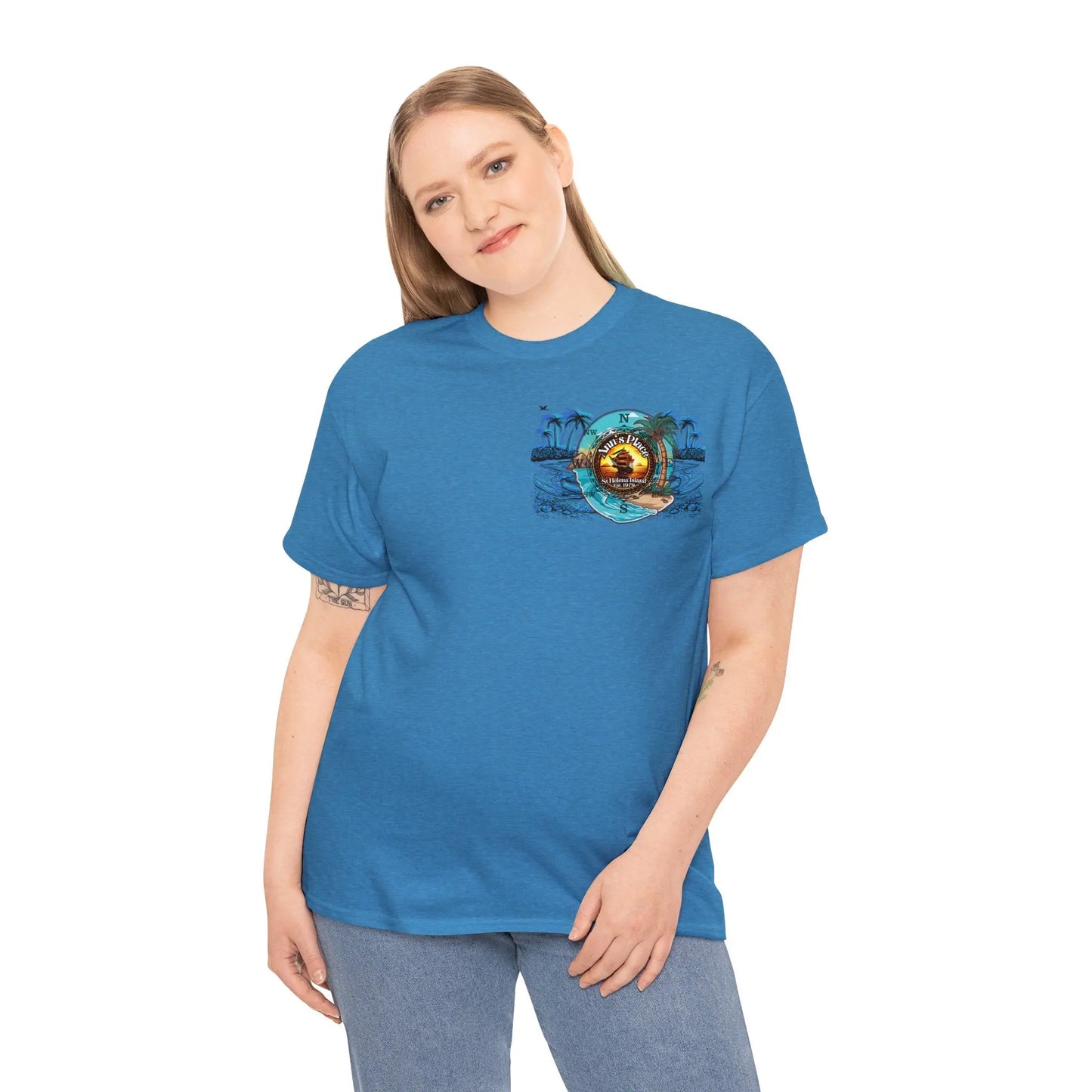 Ann's Place St Helena Isalnd Unisex Heavy Cotton Tee - Simply Saint Designz