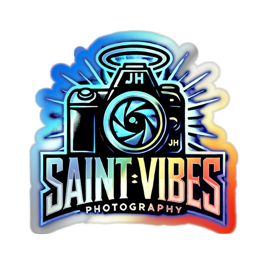 Saint Vibes Photography Holographic Stickers