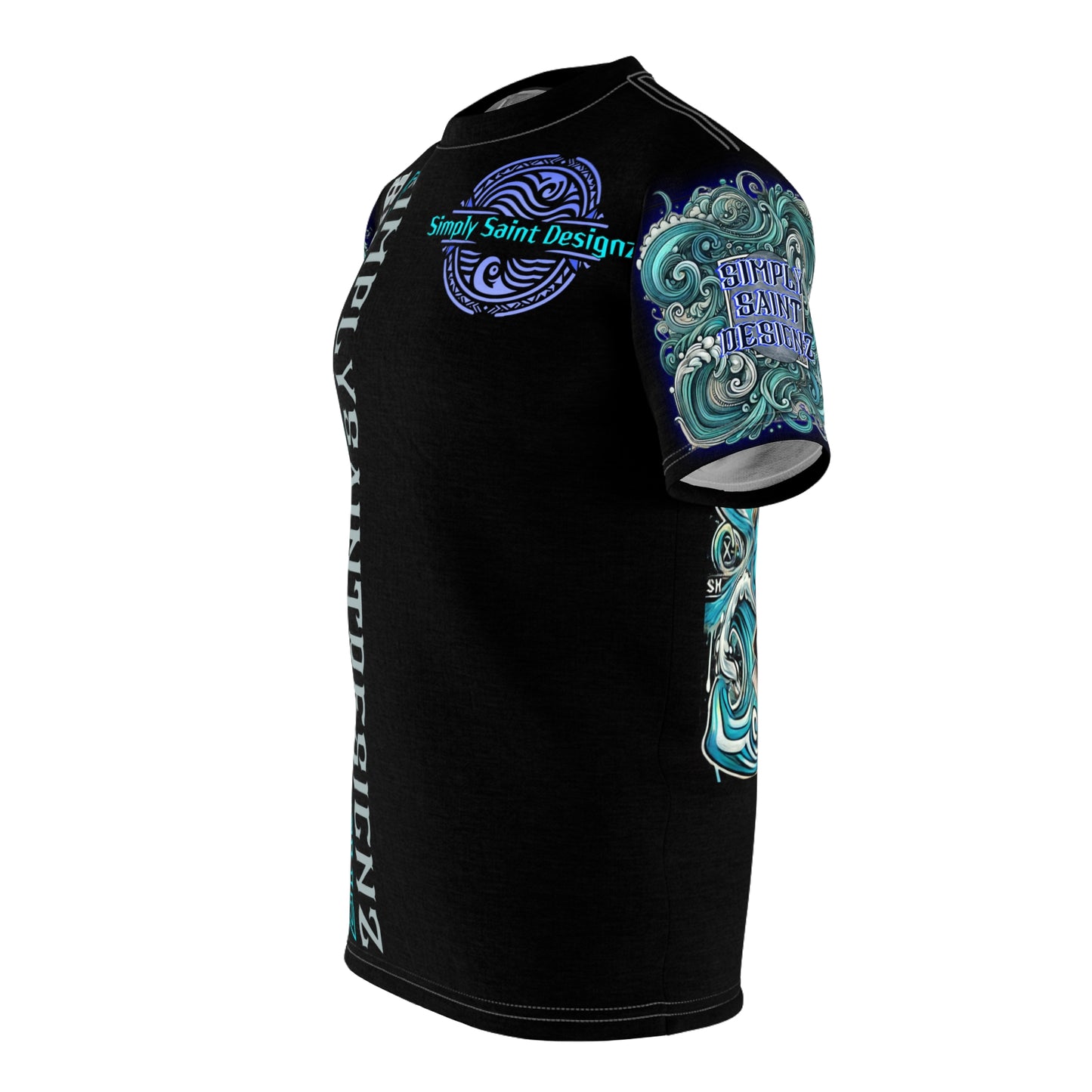 Tropical Skull Performance Tee - Blue & Black – product image 9