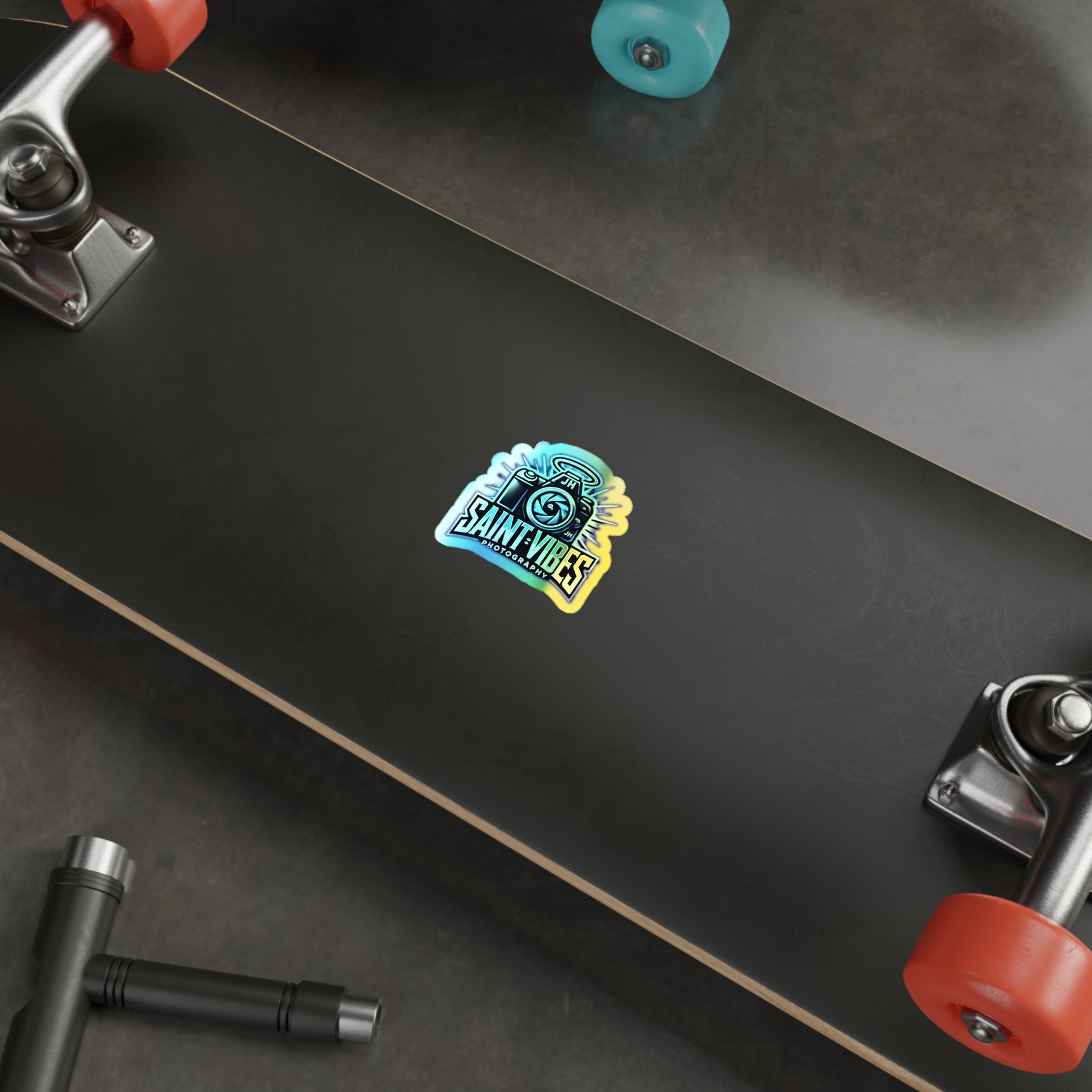 Saint Vibes Photography Holographic Stickers – product image 6