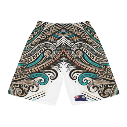 Basketball Shorts (AOP) Polynesian Nautical Vibes – product image 2
