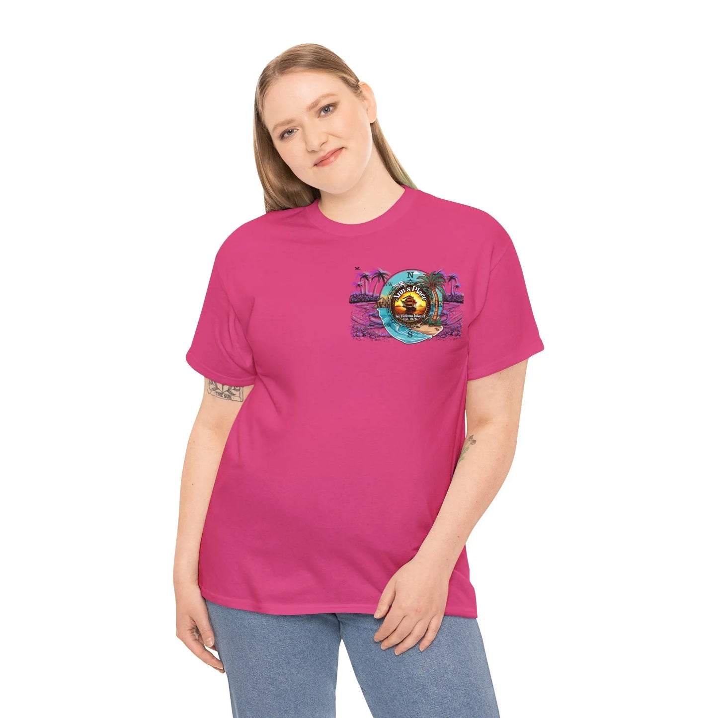 Ann's Place St Helena Isalnd Unisex Heavy Cotton Tee - Simply Saint Designz