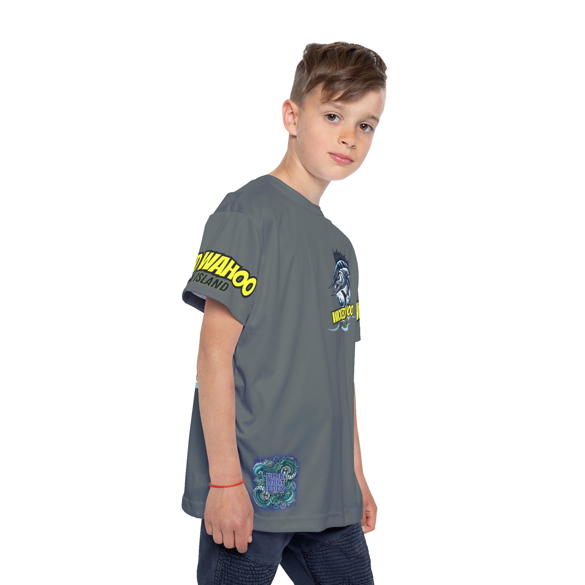 Kids Wicked Wahoo Sports Jersey - Blue – product image 4