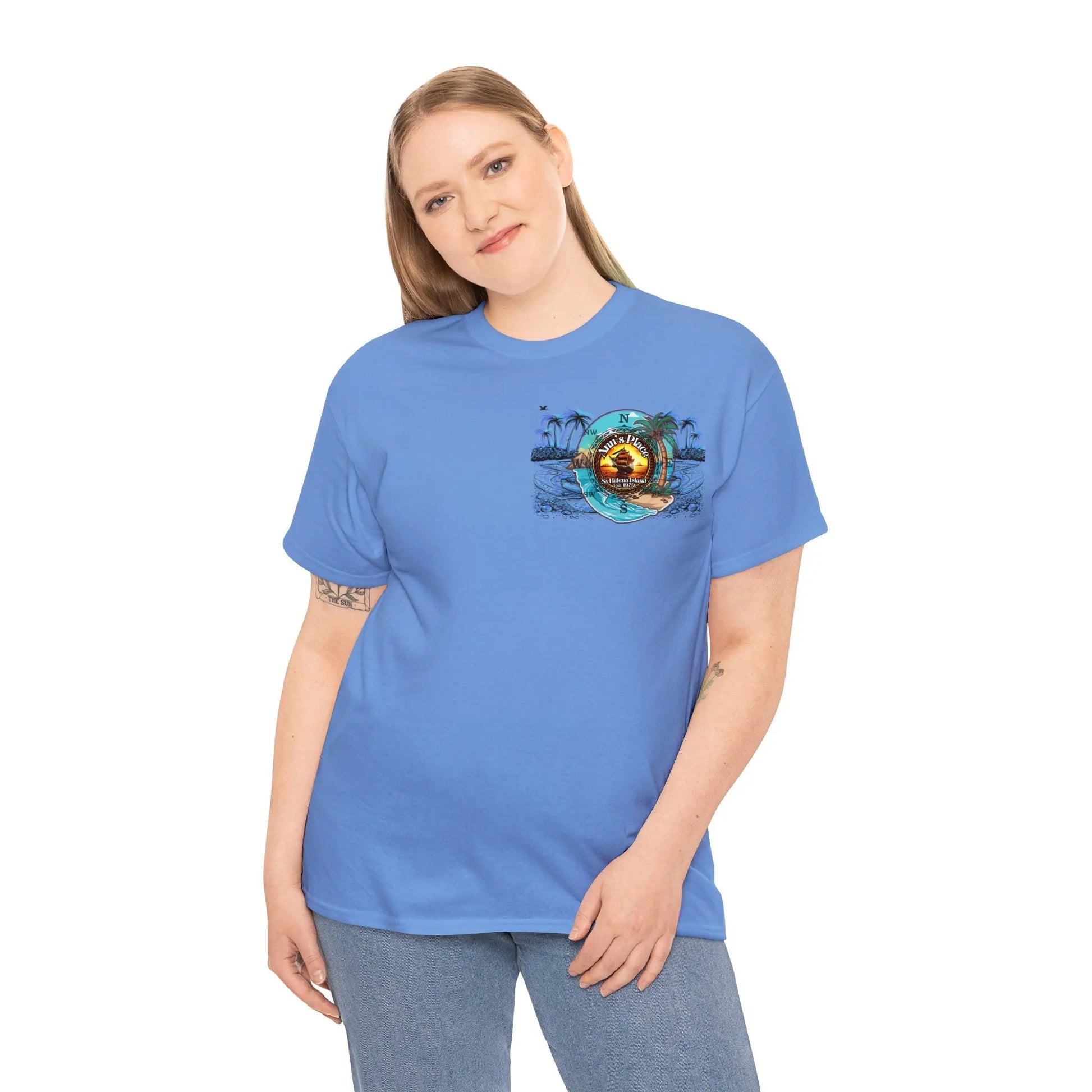 Ann's Place St Helena Isalnd Unisex Heavy Cotton Tee - Simply Saint Designz
