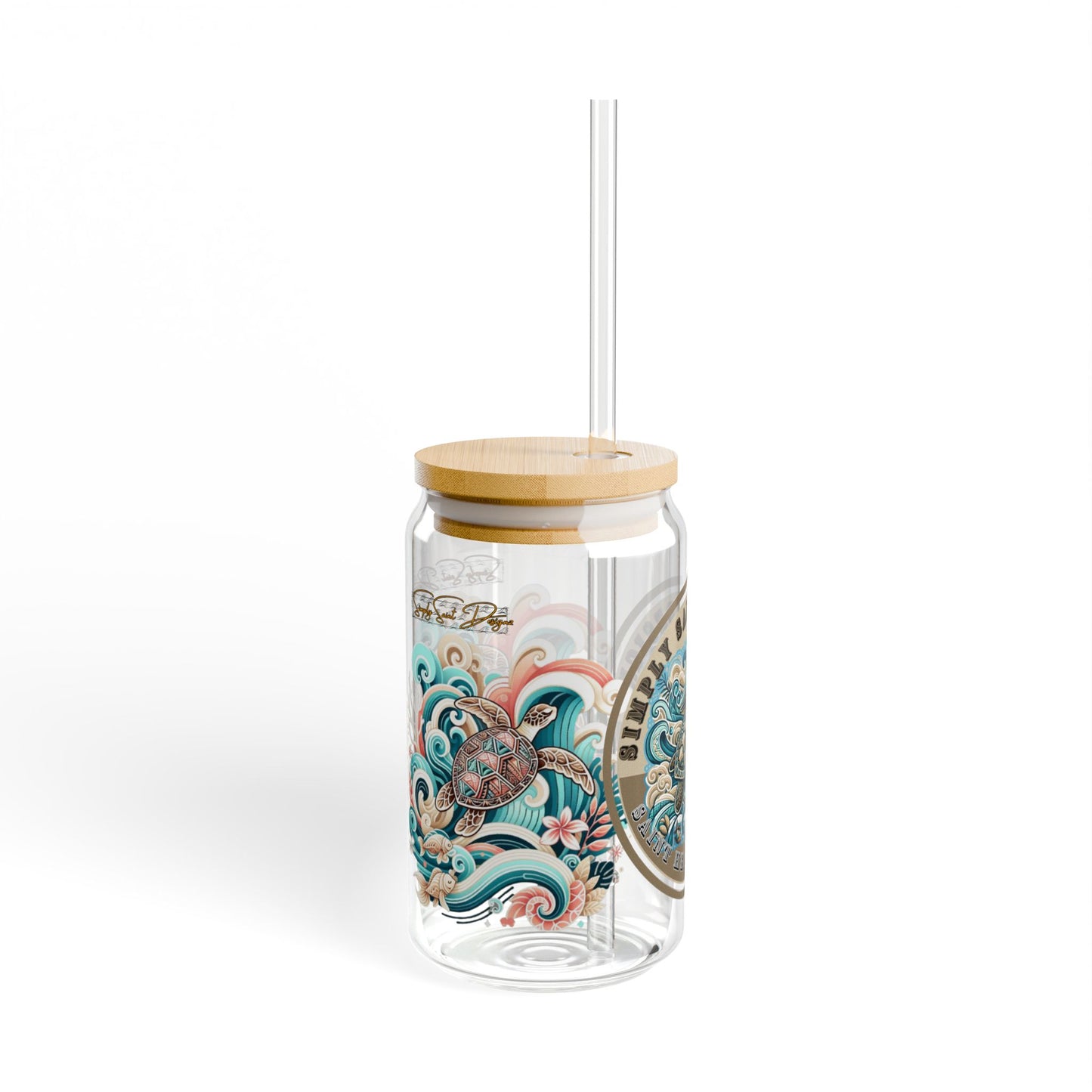 Turtle Tribe Collection 16oz Sipper Glass – product image 2