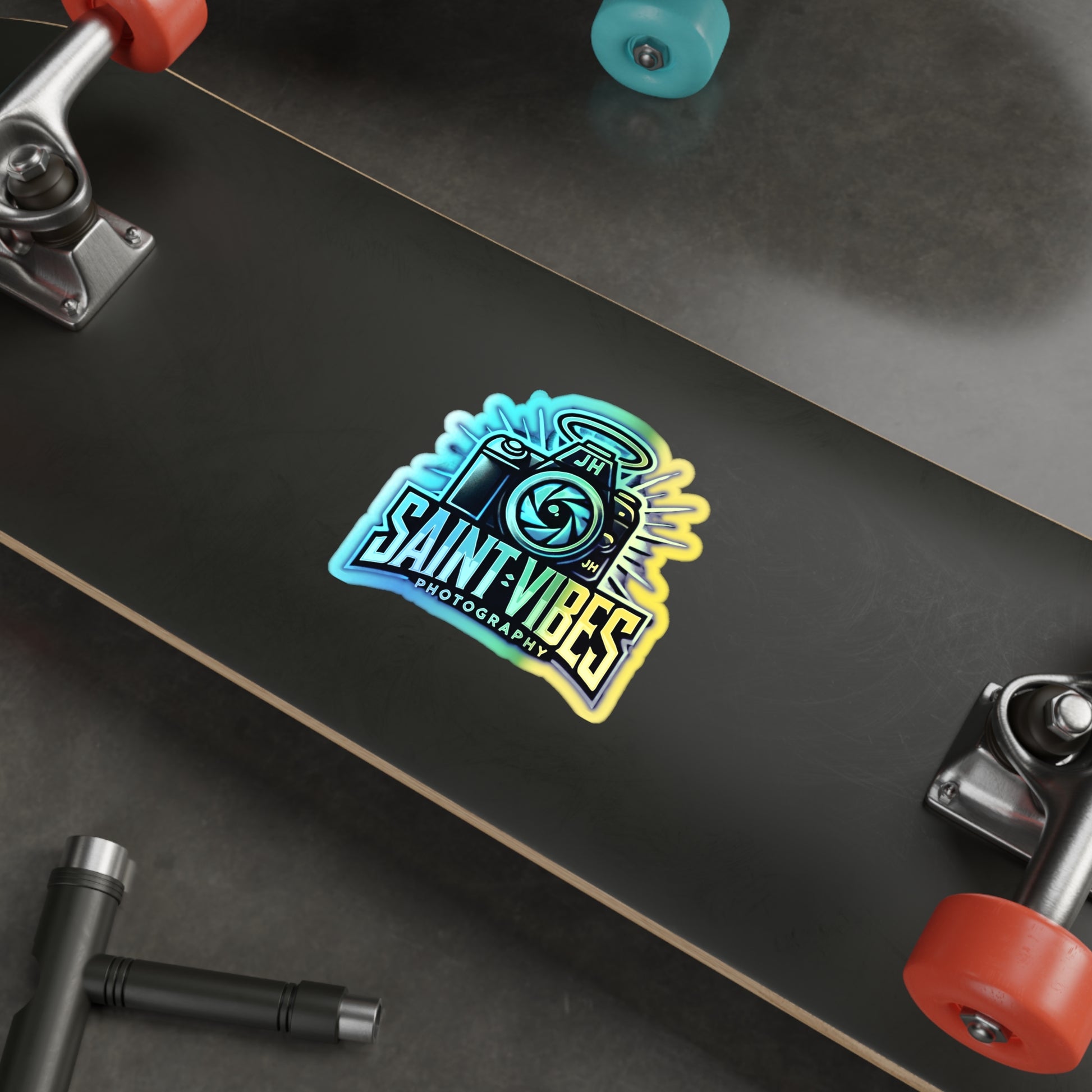 Saint Vibes Photography Holographic Stickers – product image 9