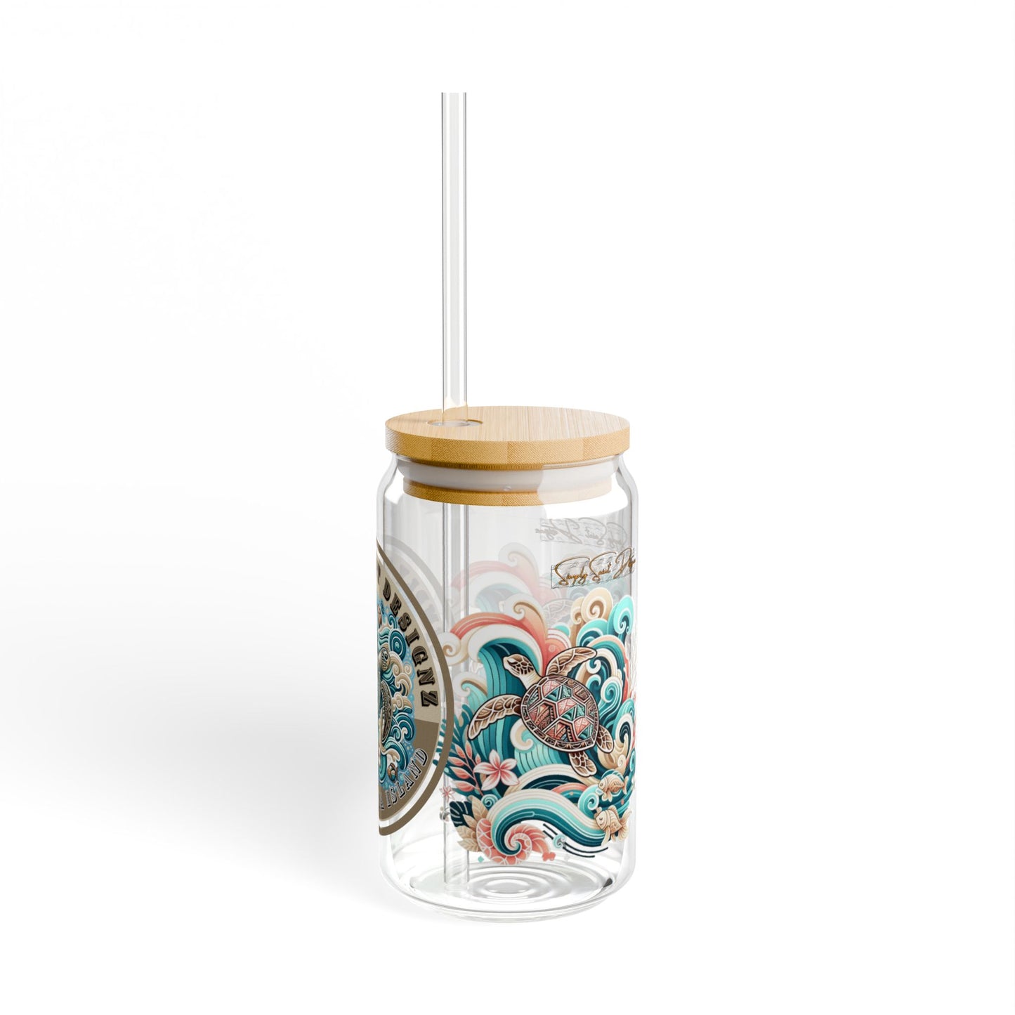 Turtle Tribe Collection 16oz Sipper Glass – product image 4
