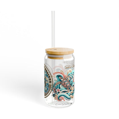 Turtle Tribe Collection 16oz Sipper Glass – product image 4