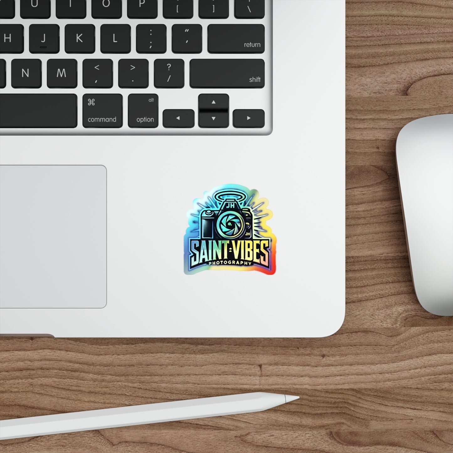 Saint Vibes Photography Holographic Stickers – product image 7