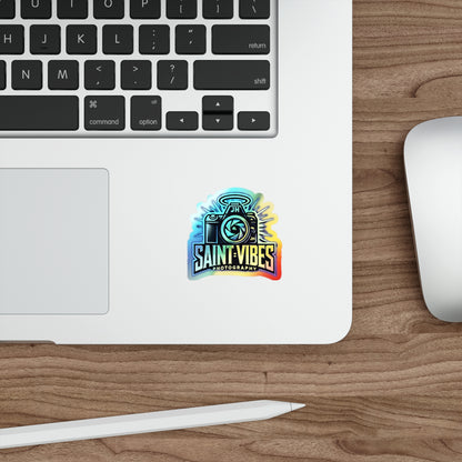 Saint Vibes Photography Holographic Stickers – product image 7