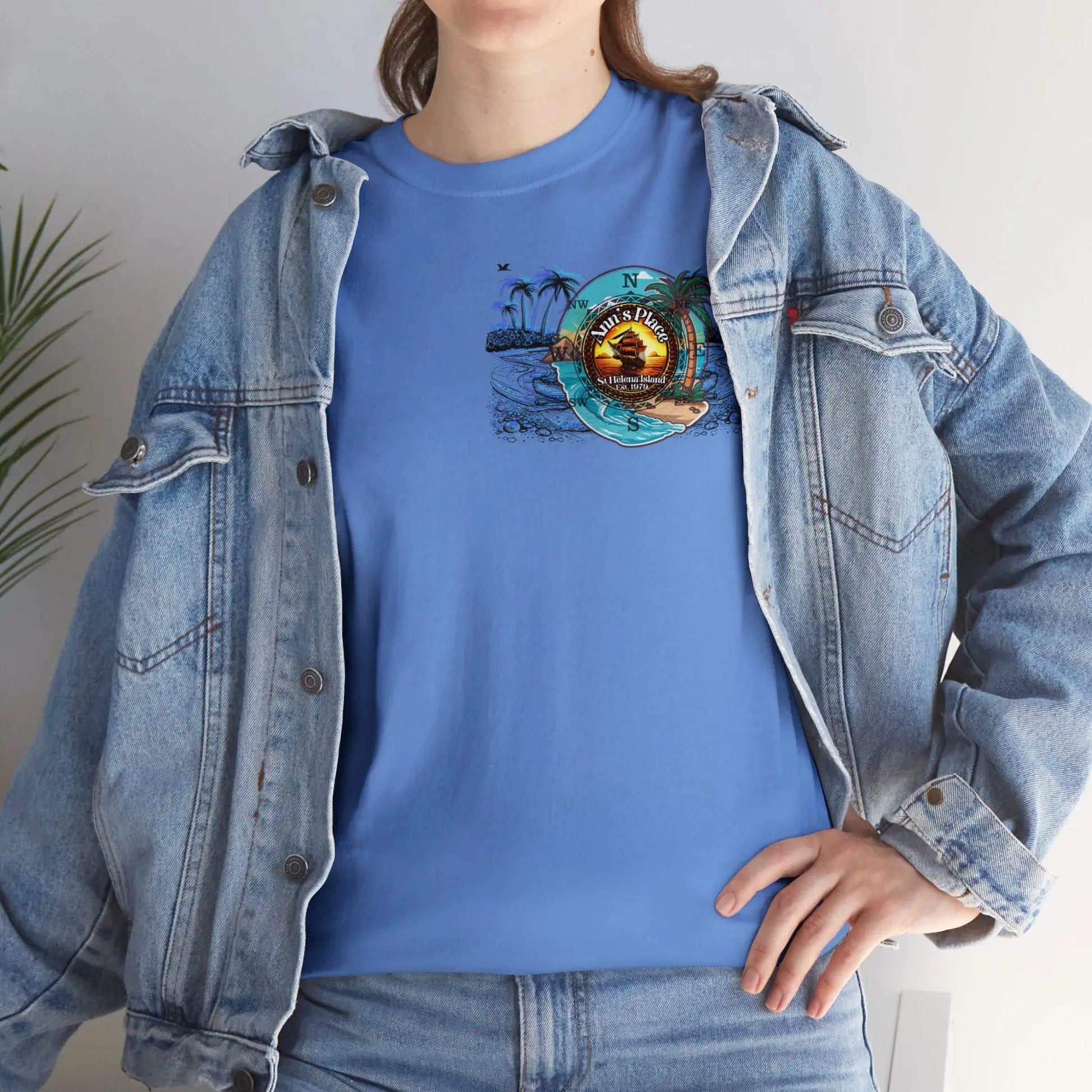 Ann's Place St Helena Isalnd Unisex Heavy Cotton Tee - Simply Saint Designz