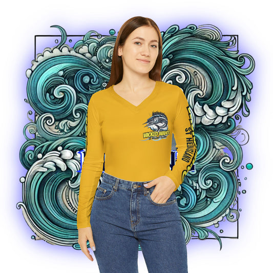 Women's Wahoo Performance V-Neck Long Sleeve