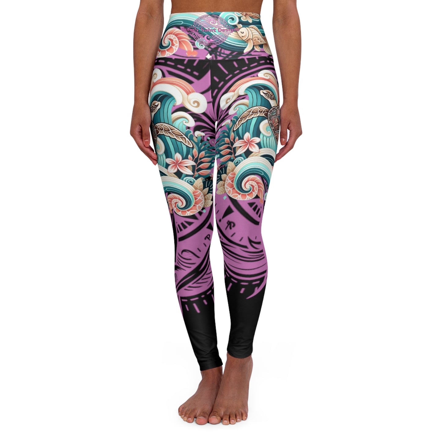 Turtle Tribe High-Waisted Yoga Leggings – product image 2