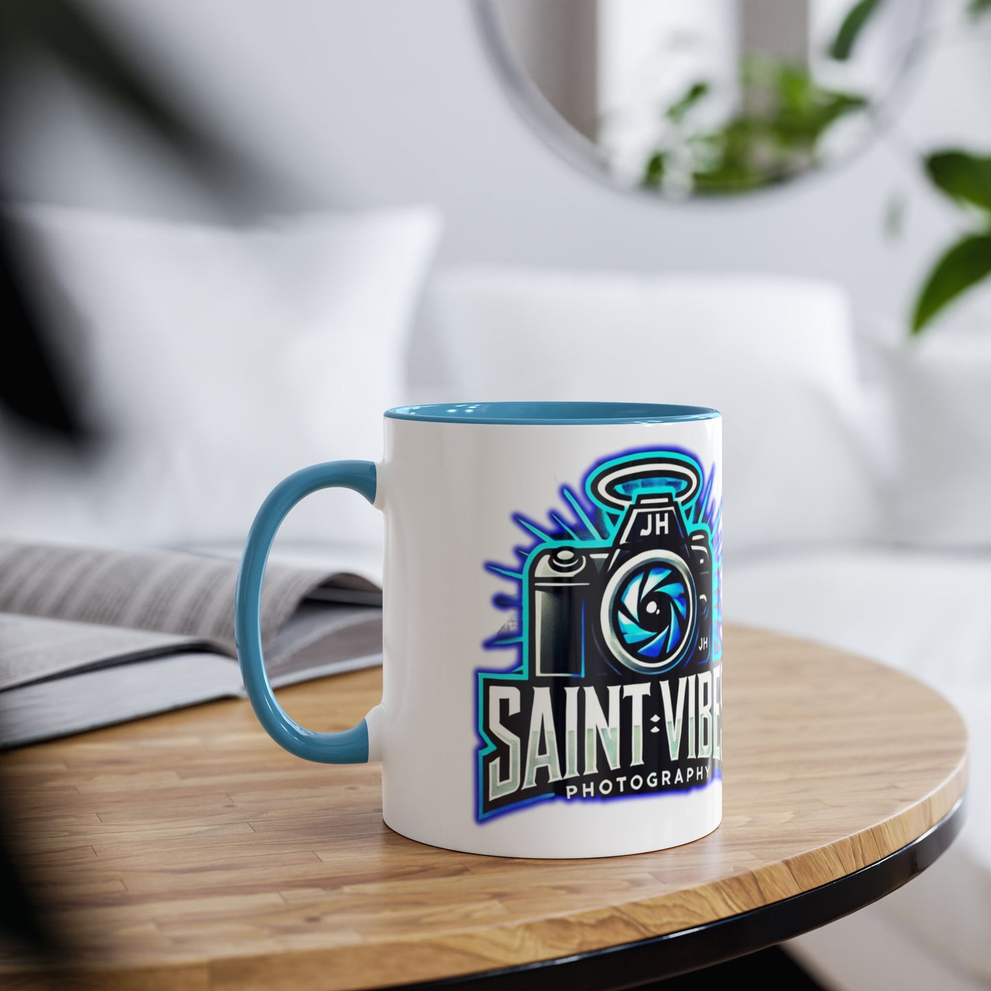 Saint Vibes Photography Two-Tone Mug 11oz – product image 6