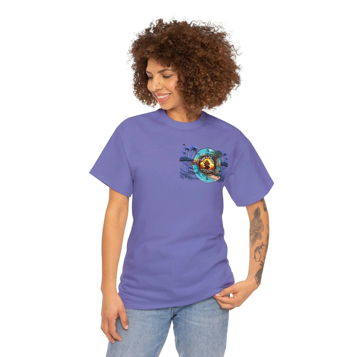 Ann's Place St Helena Isalnd Unisex Heavy Cotton Tee - Simply Saint Designz