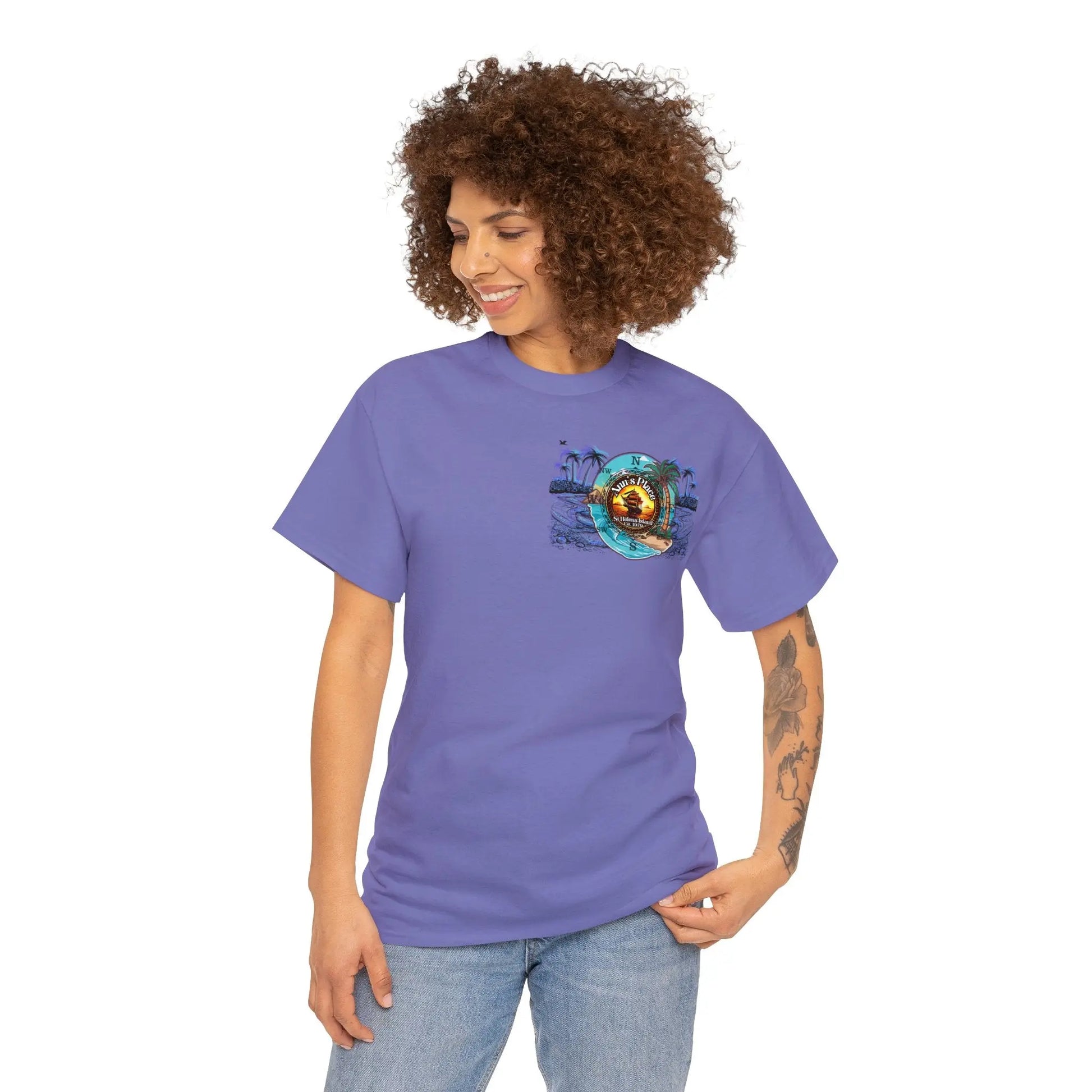 Ann's Place St Helena Isalnd Unisex Heavy Cotton Tee - Simply Saint Designz