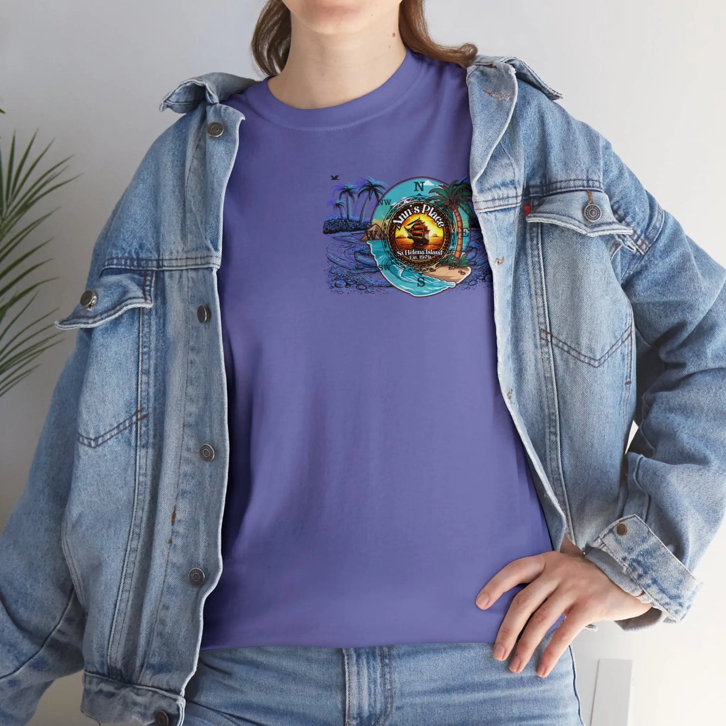 Ann's Place St Helena Isalnd Unisex Heavy Cotton Tee - Simply Saint Designz