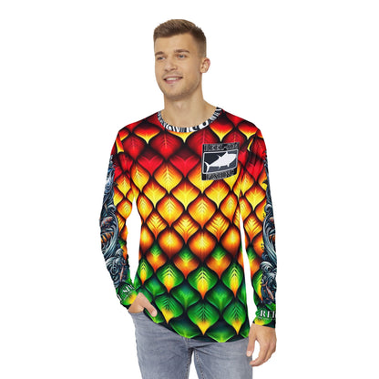 Reel Sim Long Sleeve Shirt - Rasta Scales AOP – product image 3