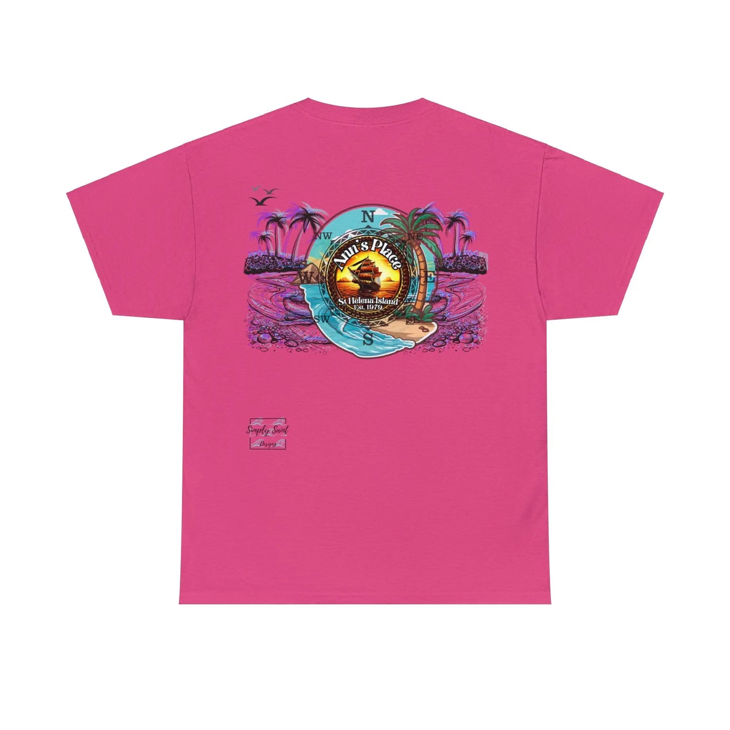 Ann's Place St Helena Isalnd Unisex Heavy Cotton Tee - Simply Saint Designz