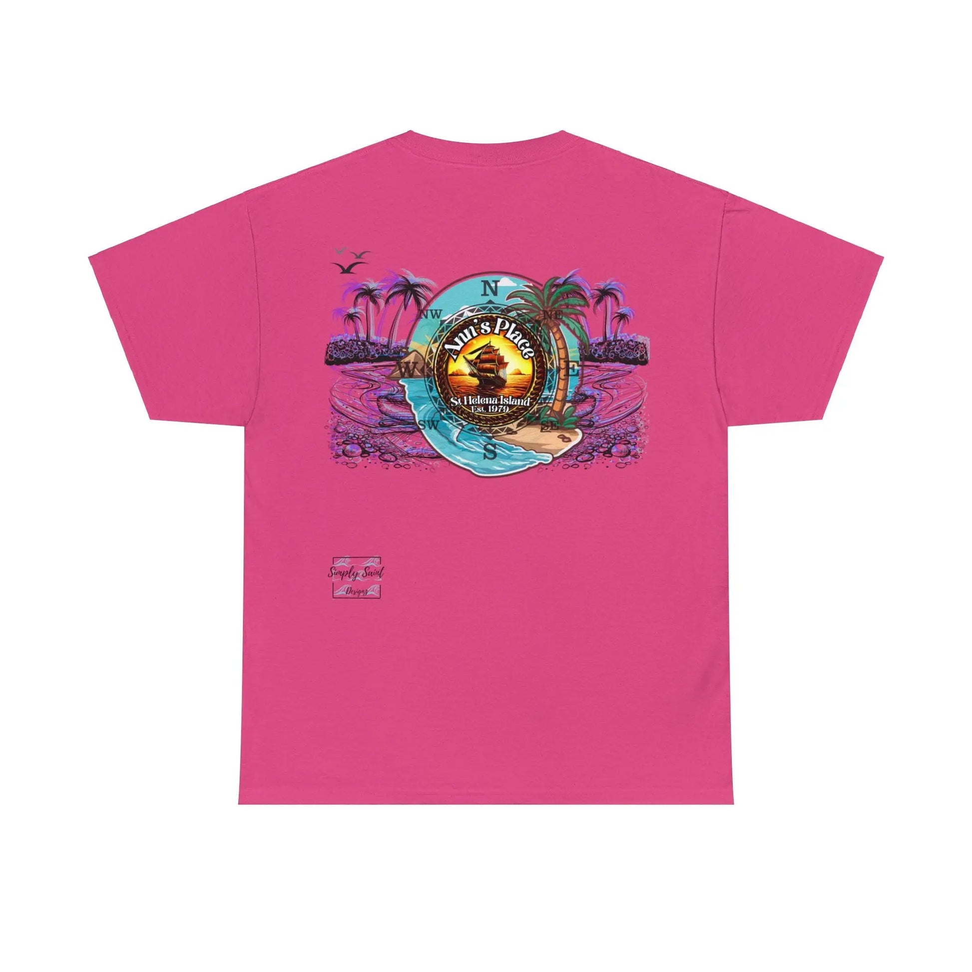 Ann's Place St Helena Isalnd Unisex Heavy Cotton Tee - Simply Saint Designz