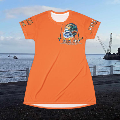 Reel Sim Women's Fishing T-Shirt Dress