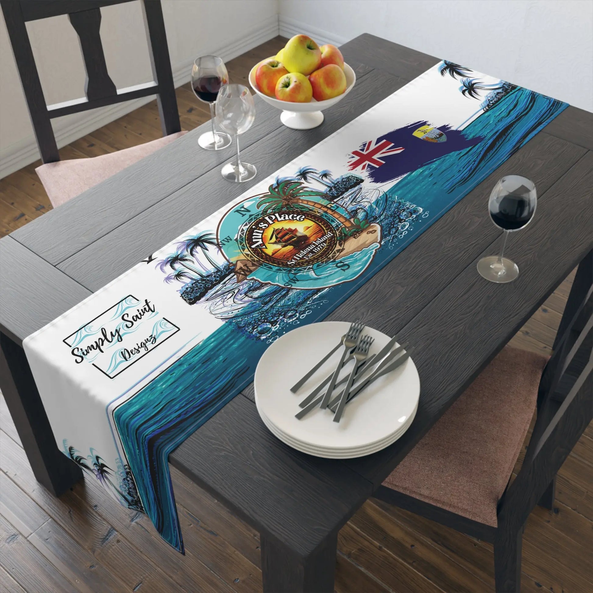 Anns place St Helena Island Table Runner (Cotton, Poly) - Simply Saint Designz