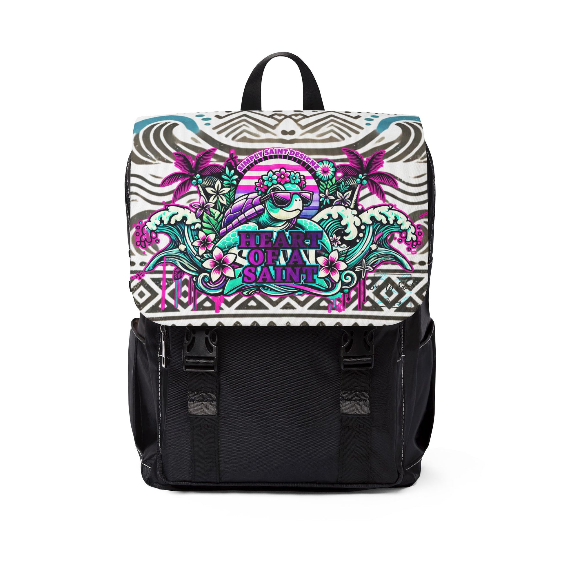 Heart of a Saint Unisex Casual Shoulder Backpack