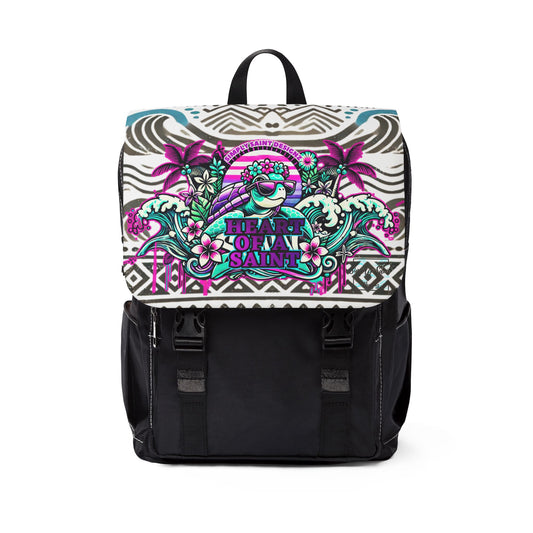 Heart of a Saint Unisex Casual Shoulder Backpack