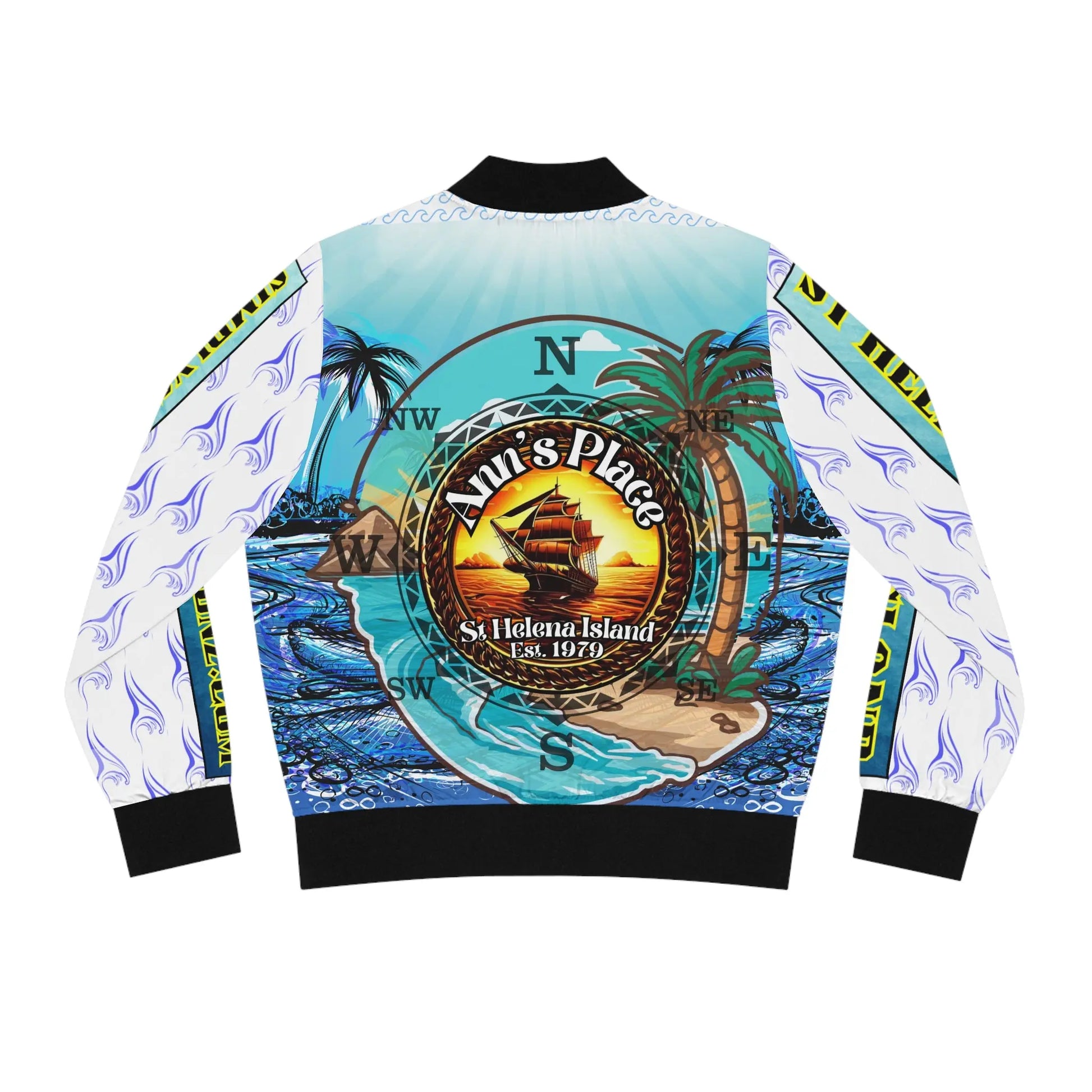 Sunset Anns Place Womens Bomber Jacket All Over Print - Simply Saint Designz