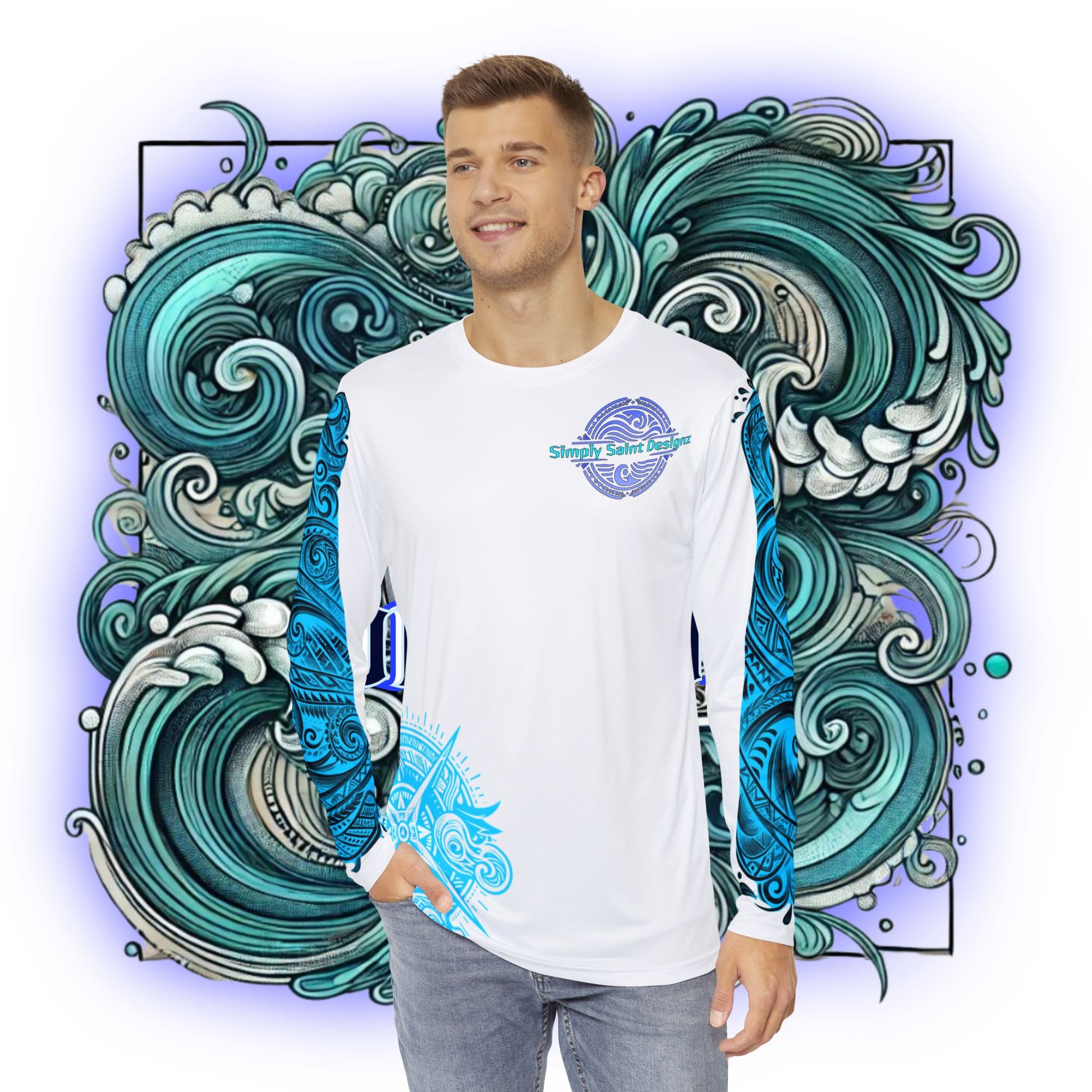 Polynesian-Style Long Sleeve Shirt – Tribal Elegance Collection – product image 3