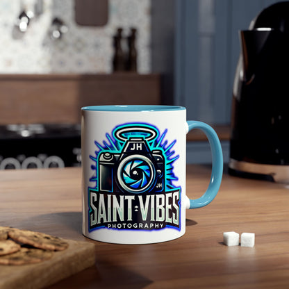 Saint Vibes Photography Two-Tone Mug 11oz – product image 7