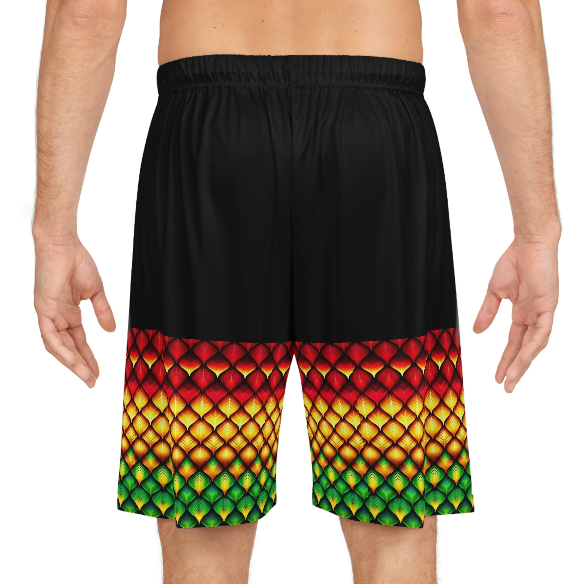 Reel Sim Shorts (AOP) Rasta Scales – product image 4