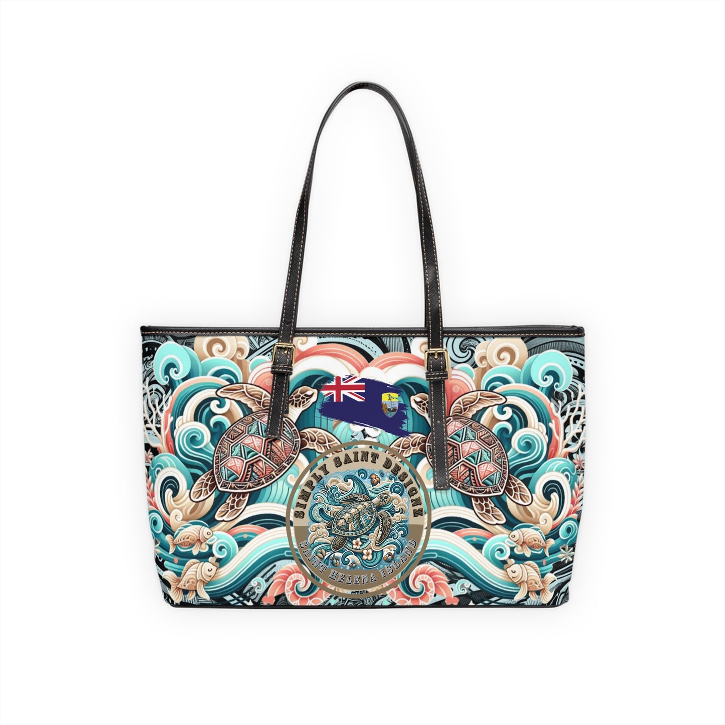 Simply Saint Designz Turtle Tribe Collection Leather Bag – product image 3