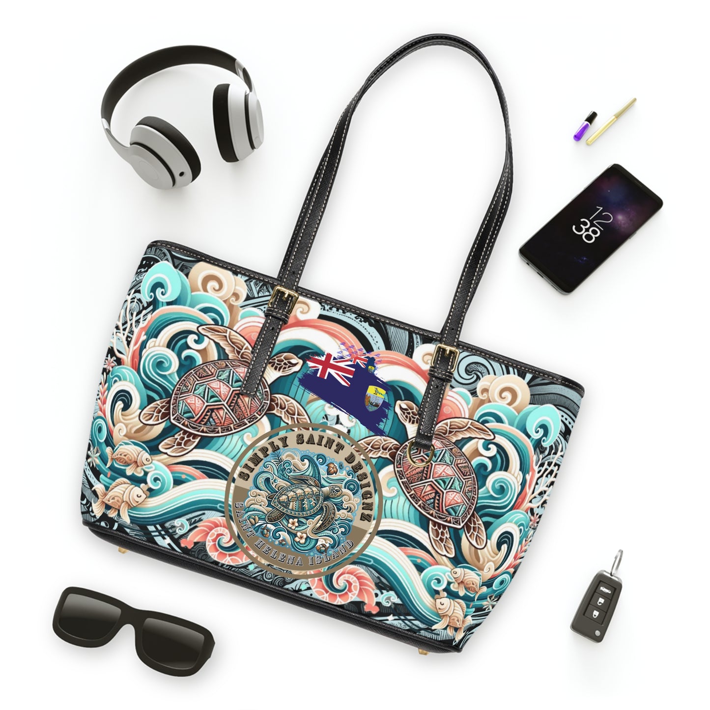 Simply Saint Designz Turtle Tribe Collection Leather Bag – product image 7