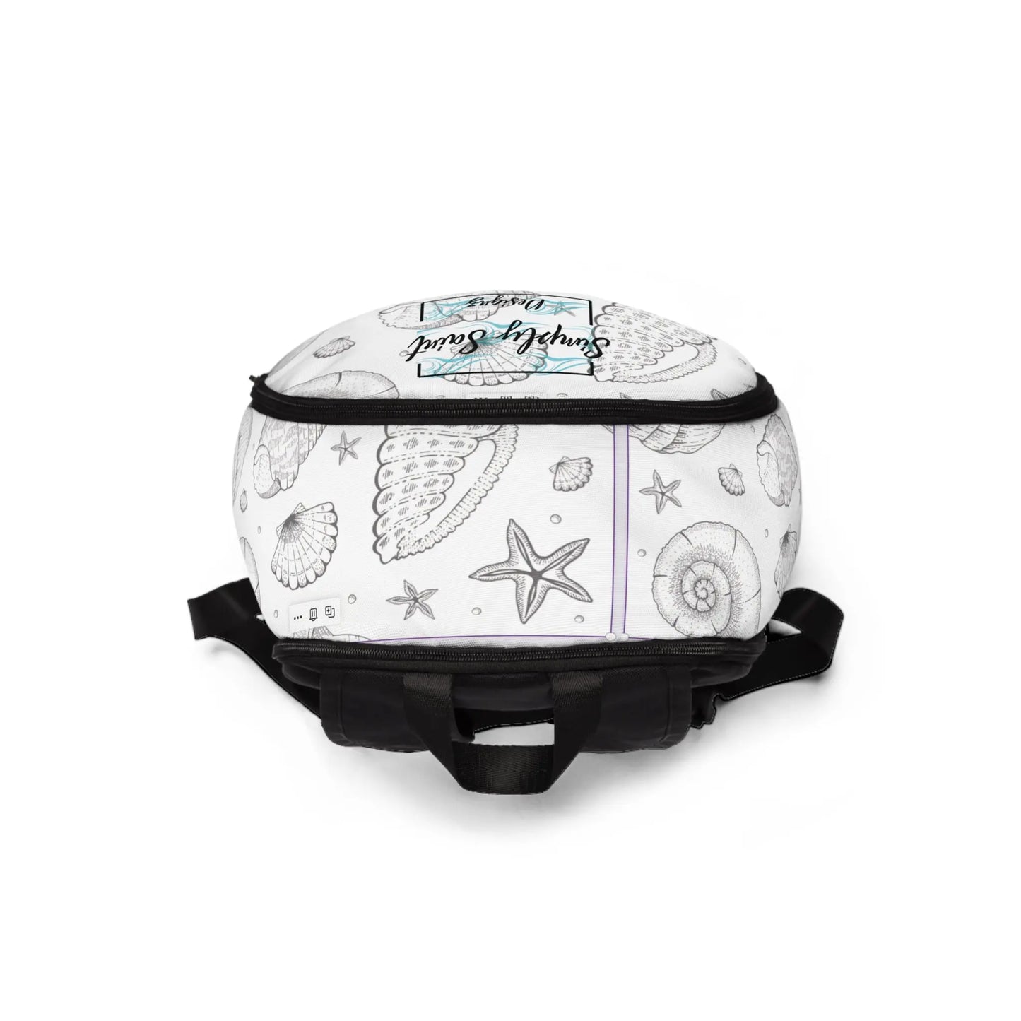 Sea Shells Unisex Fabric Backpack - Simply Saint Designz