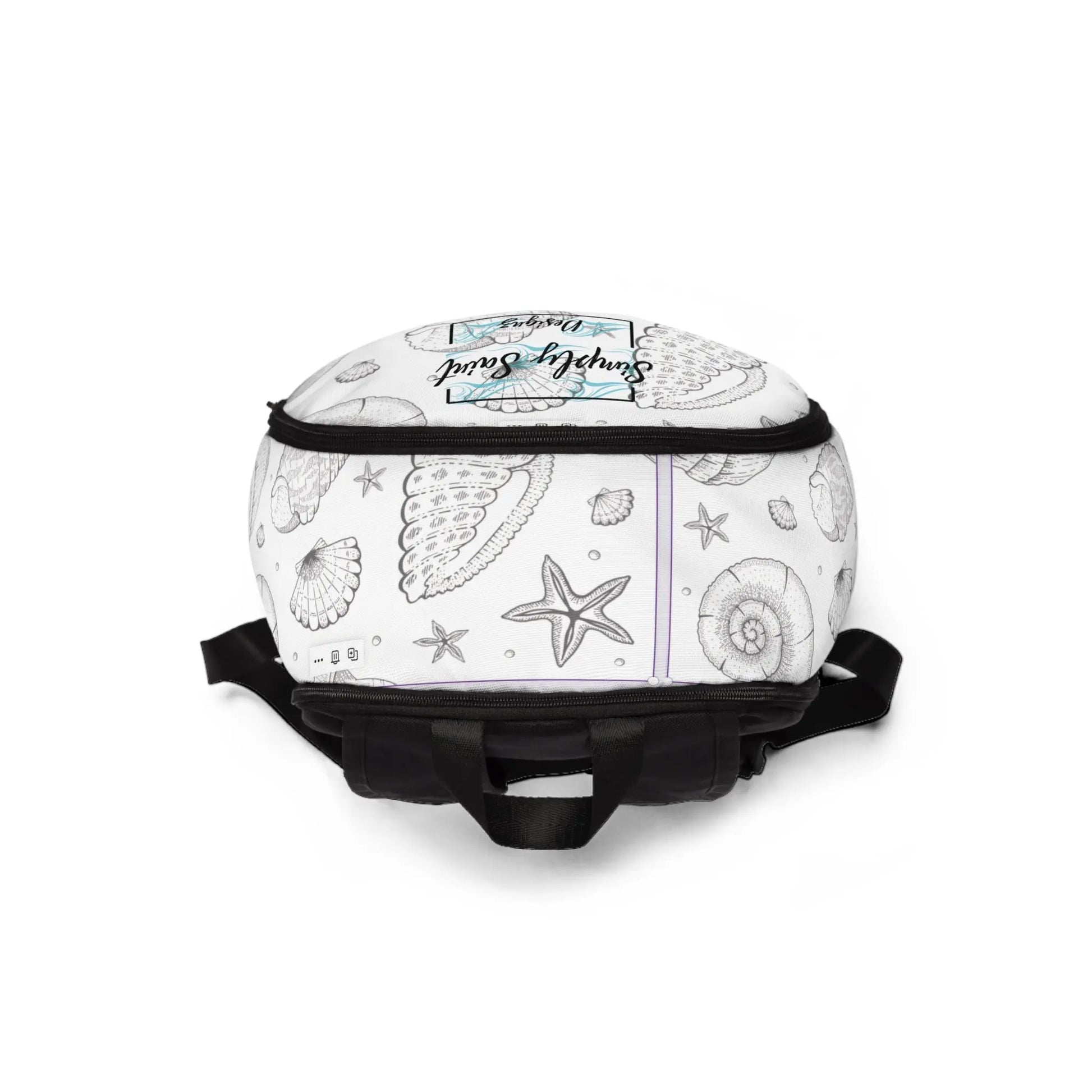 Sea Shells Unisex Fabric Backpack - Simply Saint Designz