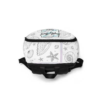 Sea Shells Unisex Fabric Backpack - Simply Saint Designz