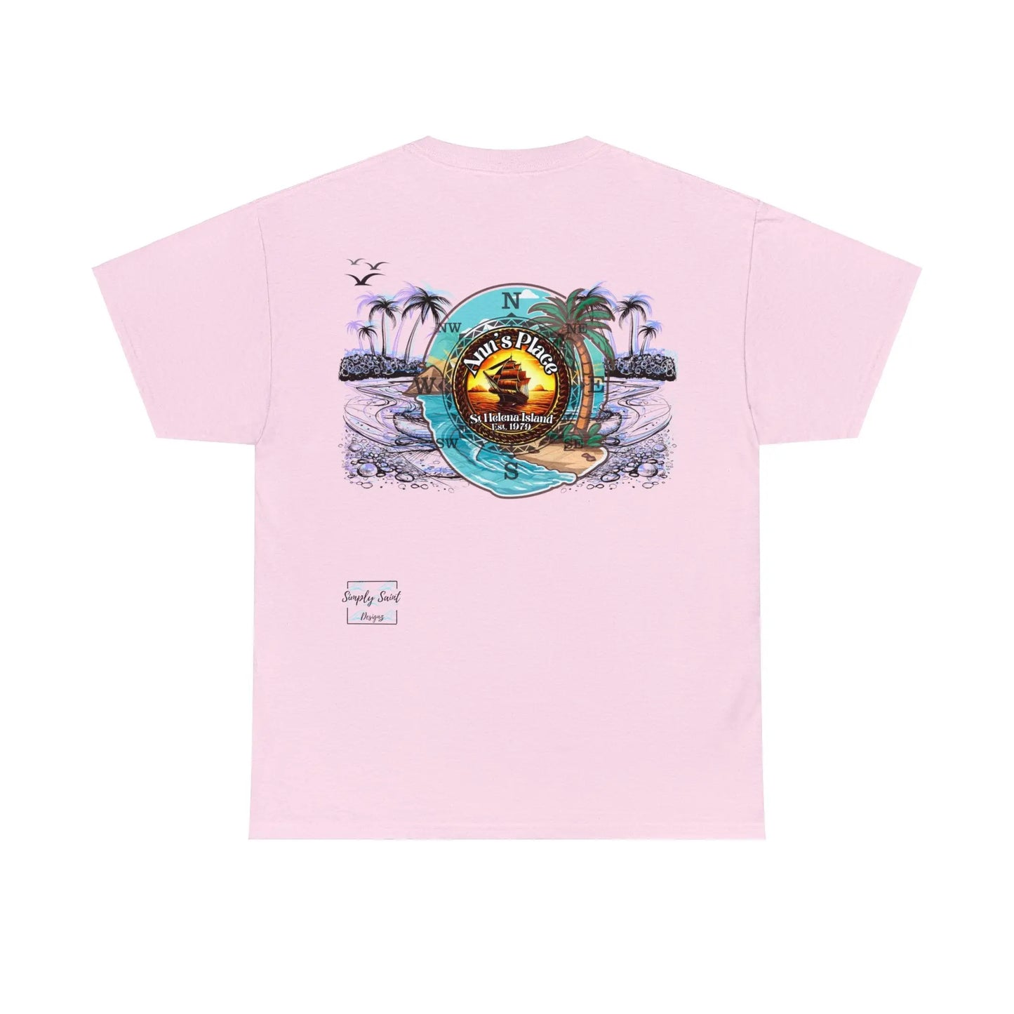 Ann's Place St Helena Isalnd Unisex Heavy Cotton Tee - Simply Saint Designz