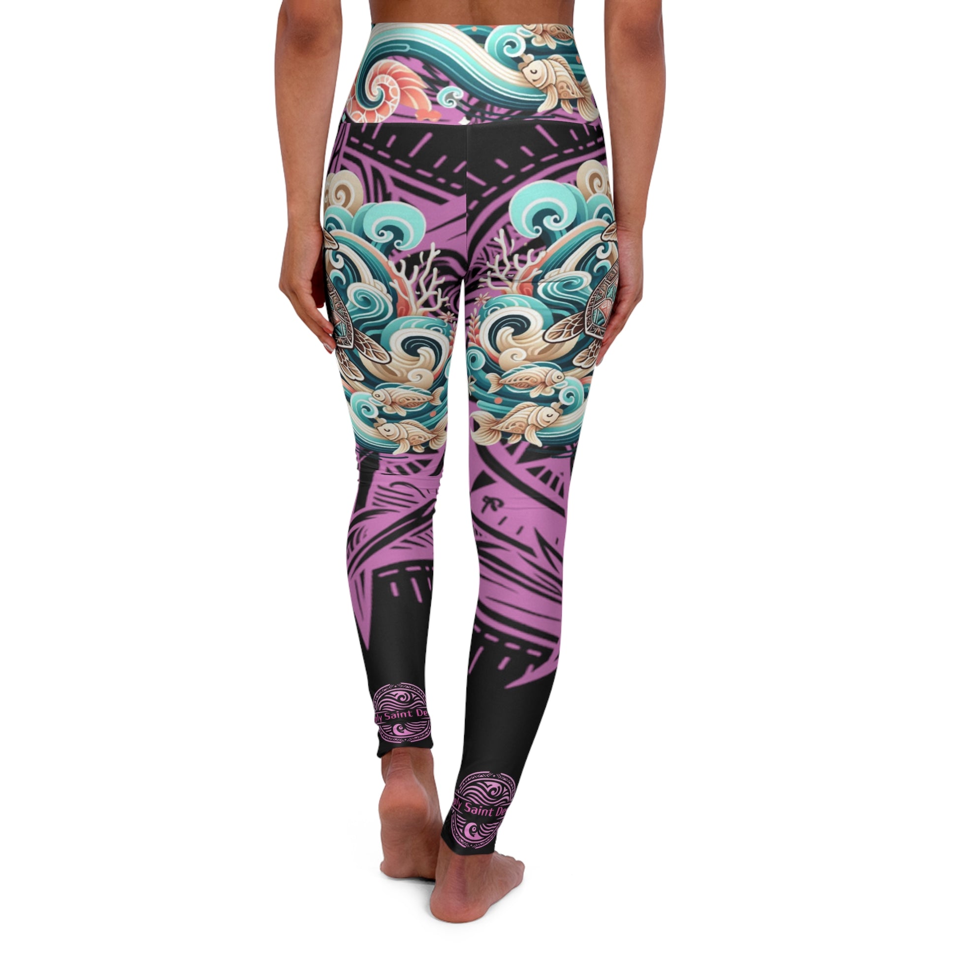 Turtle Tribe High-Waisted Yoga Leggings – product image 3