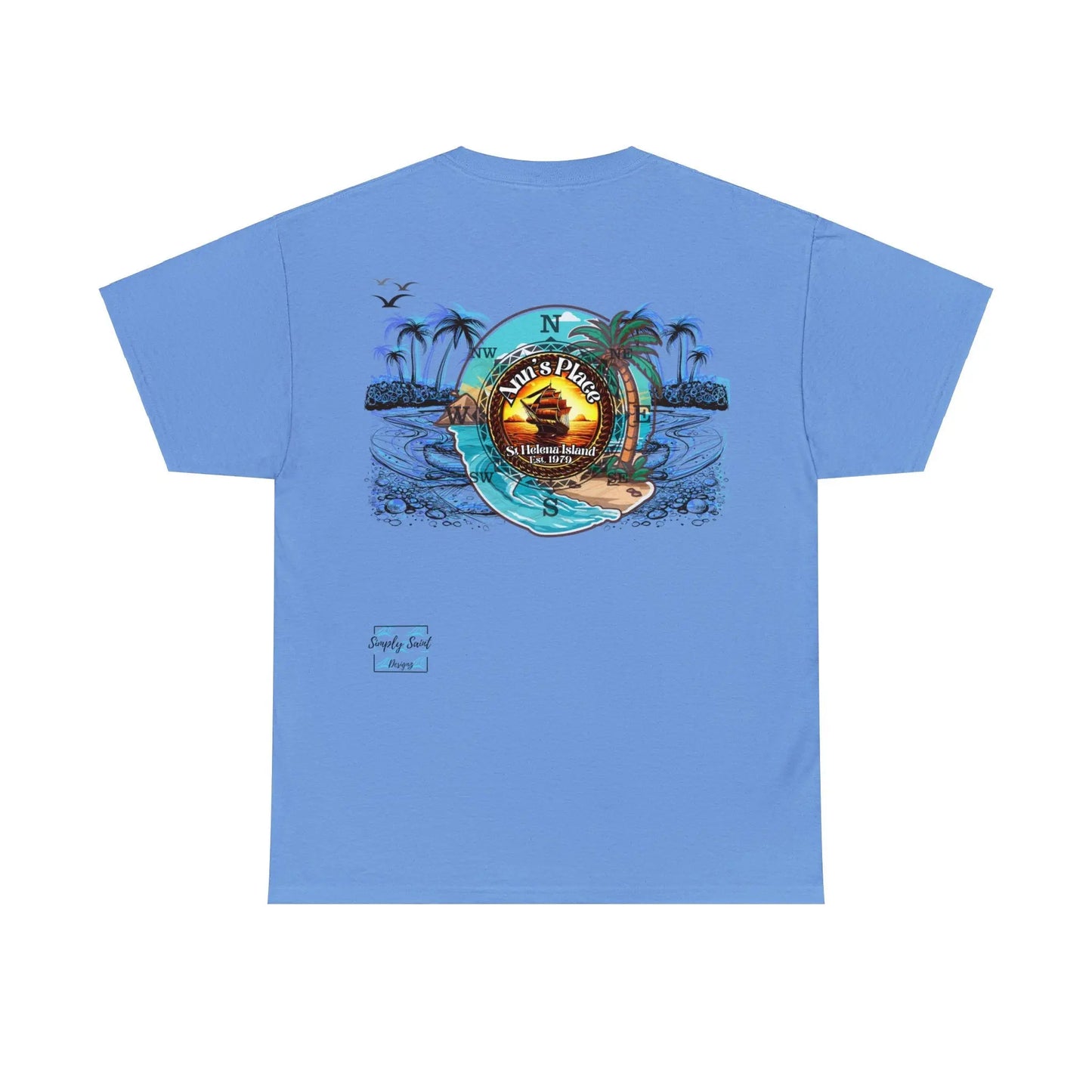 Ann's Place St Helena Isalnd Unisex Heavy Cotton Tee - Simply Saint Designz