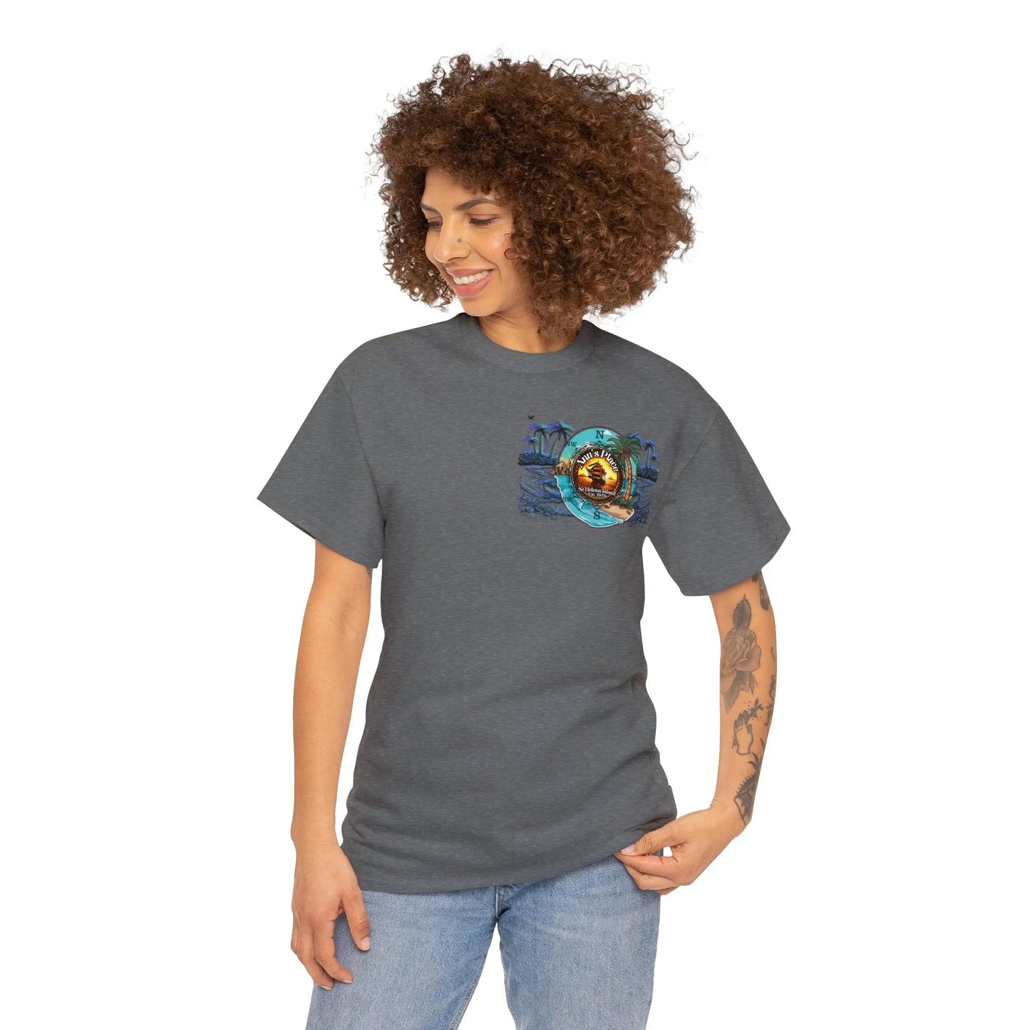 Ann's Place St Helena Isalnd Unisex Heavy Cotton Tee - Simply Saint Designz