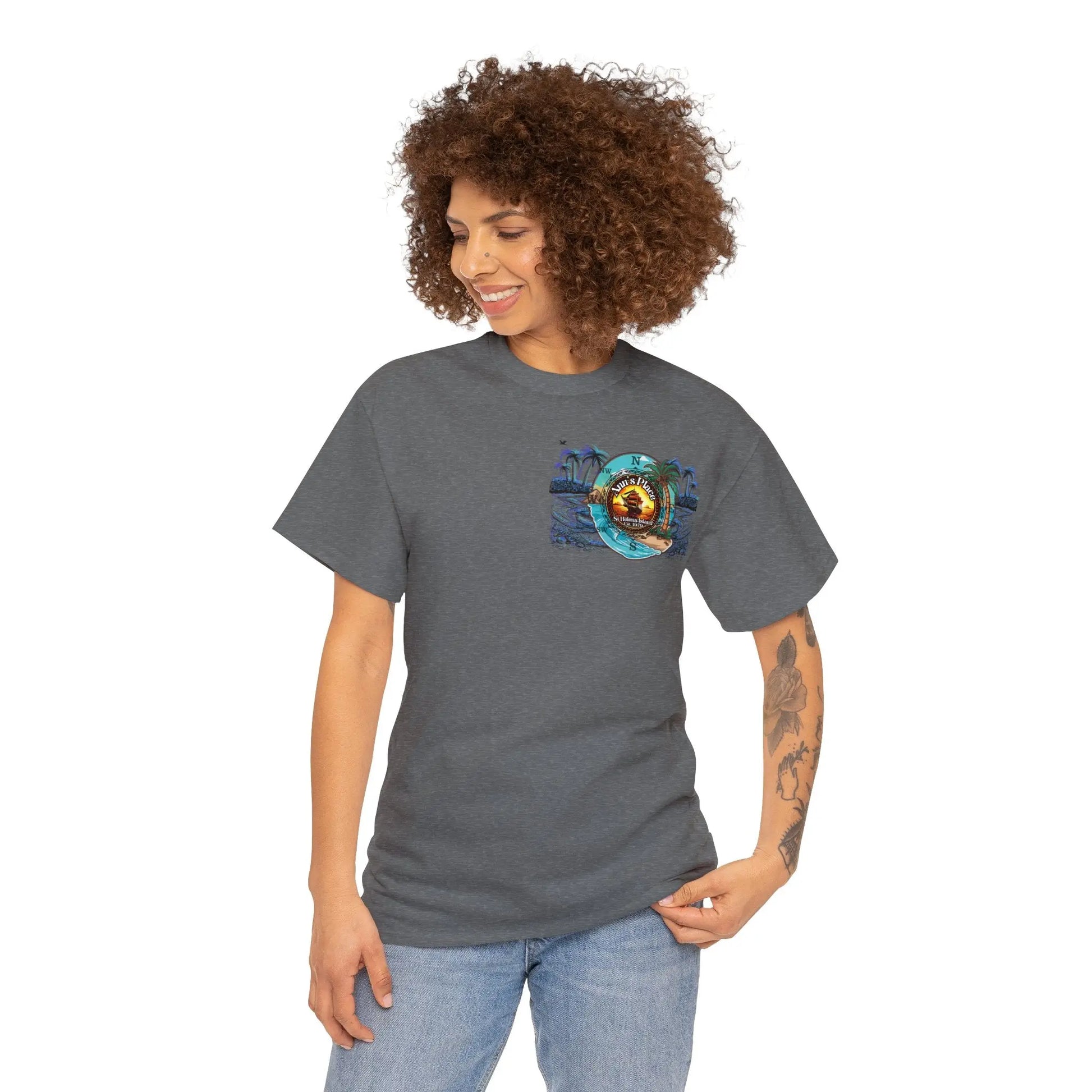 Ann's Place St Helena Isalnd Unisex Heavy Cotton Tee - Simply Saint Designz