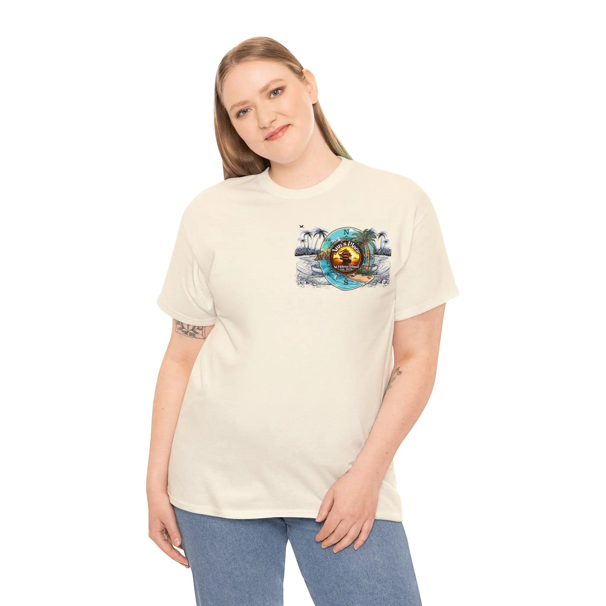 Ann's Place St Helena Isalnd Unisex Heavy Cotton Tee - Simply Saint Designz